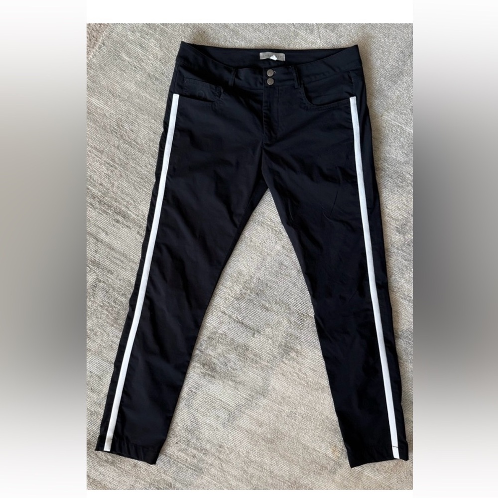 Black Pants with White Stripes